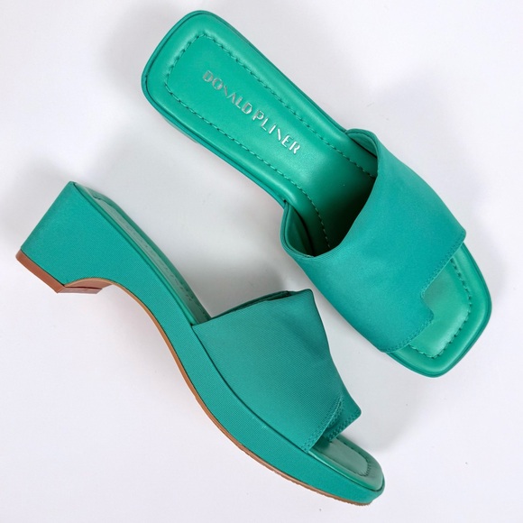 Donald J. Pliner Rainey Toe-Loop Sporty Slide Sandals Neoprene Green Size 8 - Picture 3 of 16
